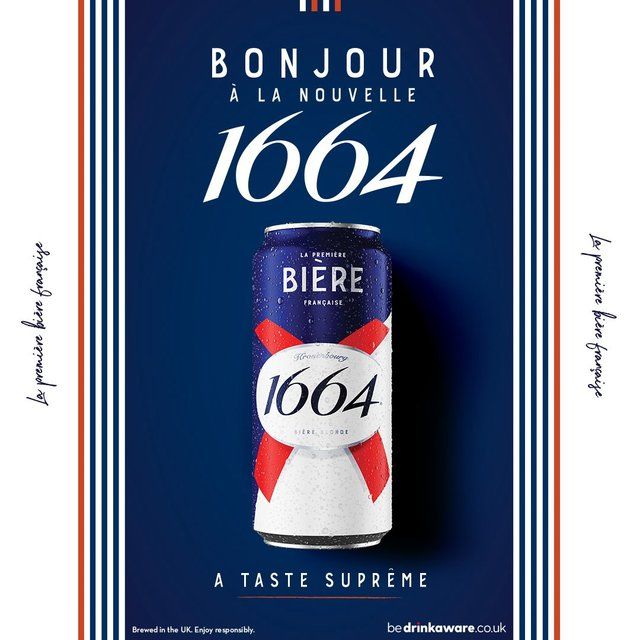 Kronenbourg 1664 Lager Beer Cans   4 x 440ml