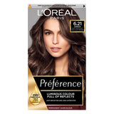 L’Oréal Paris Preference Permanent Hair Dye, Luminous Colour, Cool Iridescent Very Light Brown 6.21