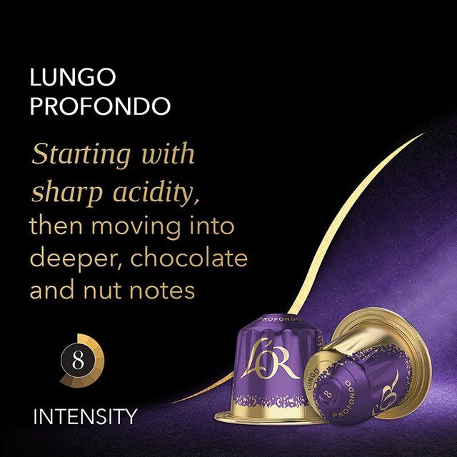 L'OR Lungo Profondo Coffee Pods x10 Intensity 8 10 per pack