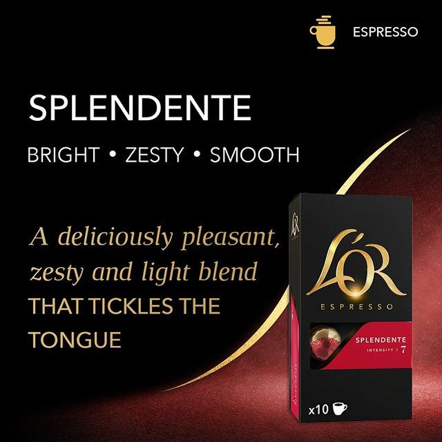 L'OR Splendente Coffee Pods x10 Intensity 7 10 per pack