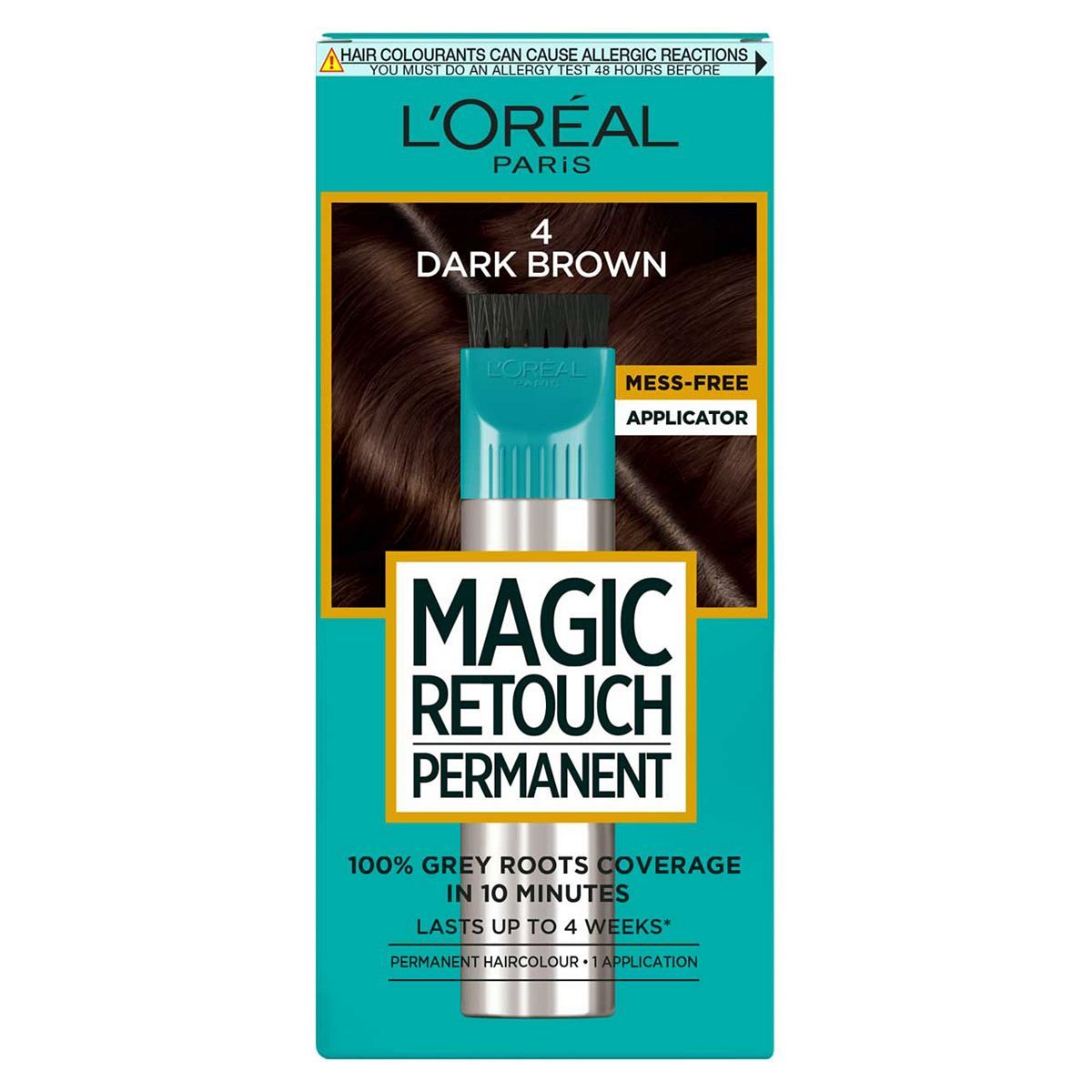 L’Oreal Paris Magic Retouch Permanent Dark Brown Root Concealer, 100% Roots Coverage With Easy Applicator, 150ml