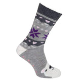 Ladies/Womens Slipper Gripper Socks (4-7) Polar Bear