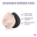 Lansinoh Washable Nursing Pads with Wash Bag Light Pink & Black 8 per pack
