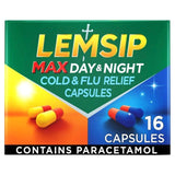 Lemsip Max Day & Night Capsules Paracetamol Cold & Flu 16 per pack