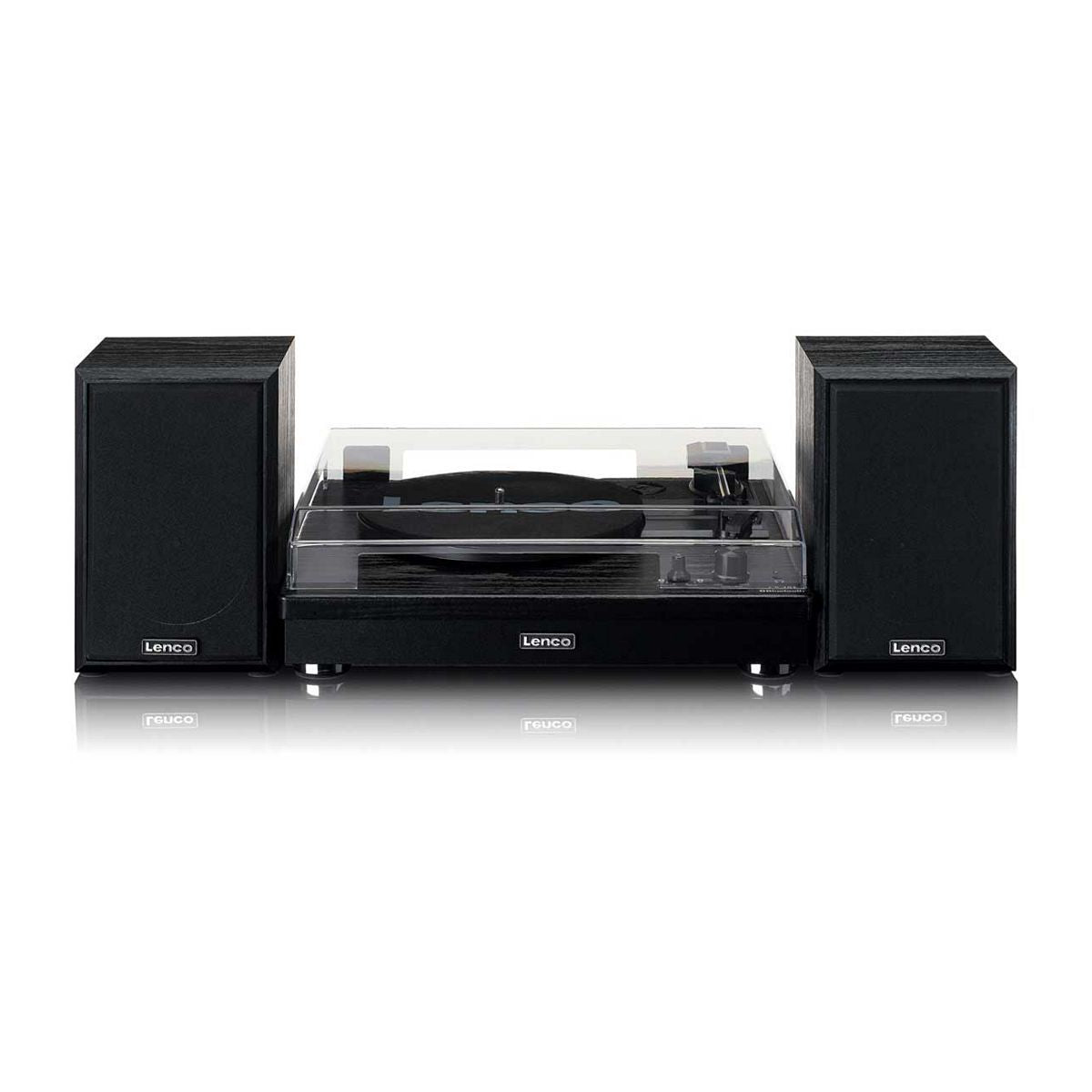 Lenco LS-101BK Turntable and Hi Fi speakers - Black