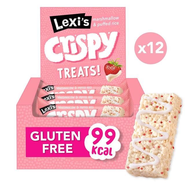 Lexi's Crispy Treat - Strawberry & White Choc Multipack 12 x 25g
