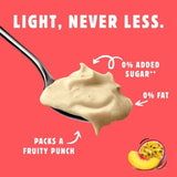 Light & Free Peach Passion Fruit 0% Added Sugar Fat Free Yoghurt   4 x 115g