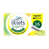 Lil-Lets Organic Non-Applicator Tampons Regular 16 pack
