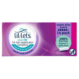 Lil-Lets Super Plus Extra Non-Applicator Tampons 14 per pack