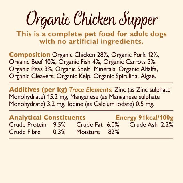 Lily's Kitchen Organic Chicken & Spelt Supper for Dogs 150g