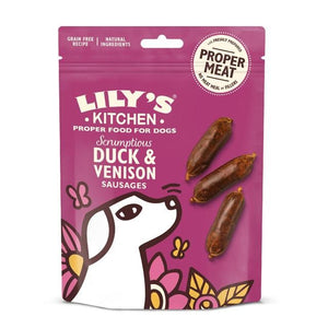 Lily's Kitchen Scrumptious Duck & Venison Sausages for Dogs 70g