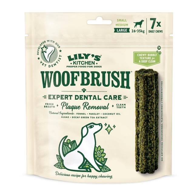 Lily's Kitchen Woofbrush Natural Daily Dental Chew Large Dog Multipack   329g