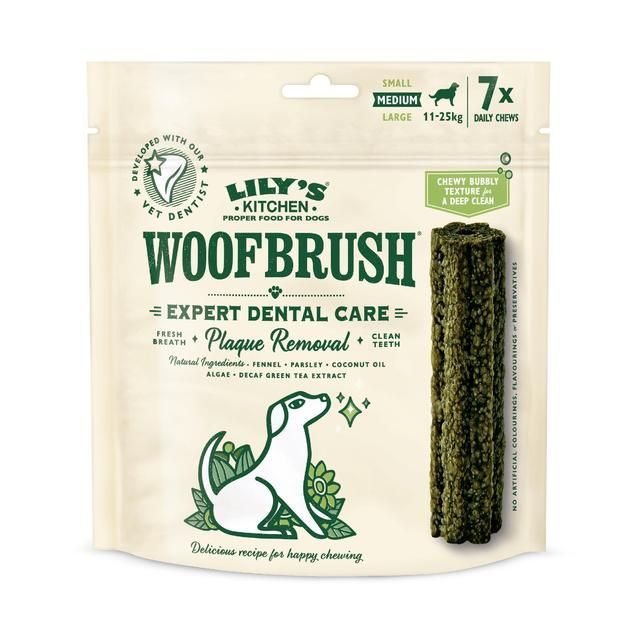 Lily's Kitchen Woofbrush Natural Daily Dental Chew Medium Dog Multipack   196g