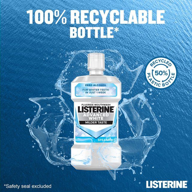 Listerine Advanced White Milder Taste Mouthwash 500ml