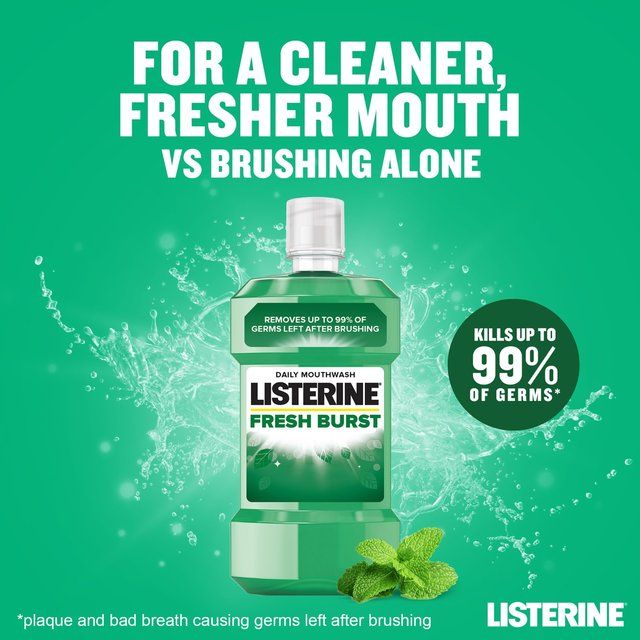 Listerine Antiseptic Fresh Burst Mouthwash 500ml
