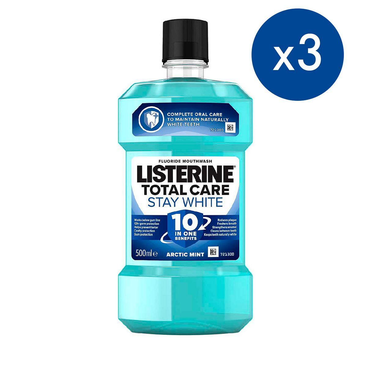 LISTERINE® Total Care Stay White 500ml x3