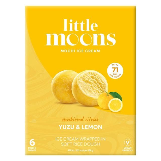 Little Moons Vegan Yuzu Lemon Mochi Ice Cream 6 x 32g