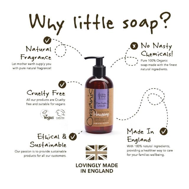 Little Soap Company Organic Liquid Hand Soap Lavender 250ml