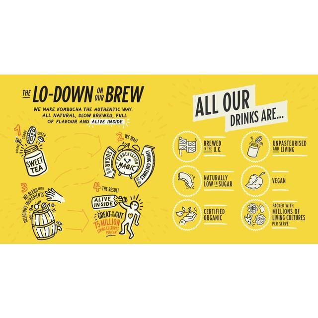 Lo Bros Low Sugar Passion Fruit Kombucha 750ml