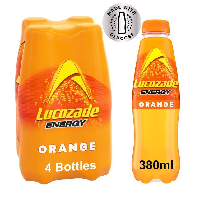 Lucozade Energy Drink Orange 4 x 380ml