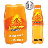 Lucozade Energy Drink Orange 4 x 380ml