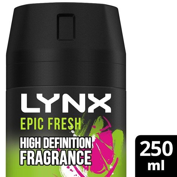 Lynx Deodorant Bodyspray Aerosol Epic Fresh 150ml 250ML