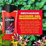 Lynx Sport Fresh Recharge Shower Gel 225ml