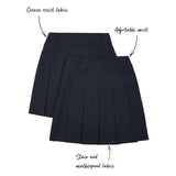 M&S 2pk Girls Navy School Skirts 4-14 Years