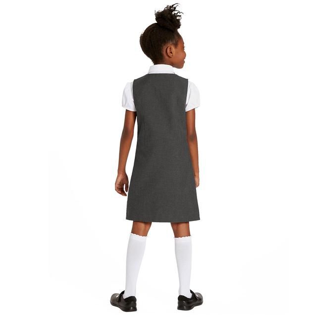 M&S 2pk Girls School Pinafores 3-10 Years Grey