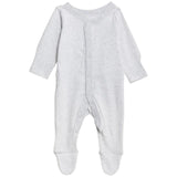 M&S 3 Pack Lion Sleepsuits Silver Grey 0-3 Years