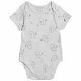 M&S 7pk Lion Bodysuits Newborn-3 Y Grey Mix