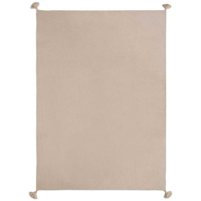 M&S Collection Knitted Tassel Throw One Size Neutral