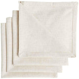 M&S Collection Set of 4 Cotton Rich Napkins with Linen One Size Natural 4 per pack