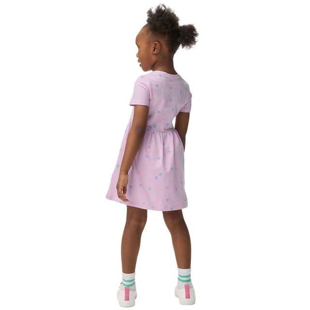 M&S Cotton Rich Dress 2-7 Years Pink