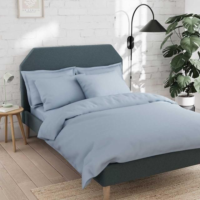 M&S Cotton Rich Duvet Cover King (5FT) Chambray