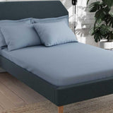 M&S Cotton Rich Fitted Sheet King (5 ft) Chambray