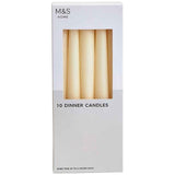 M&S Dinner Candles White 10 Pack 10 per pack