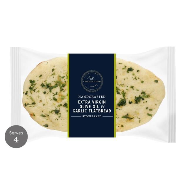 M&S Extra Virgin Olive Oil & Garlic Flatbread 220g