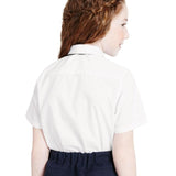 M&S Girls 3pk Slim Fit Easy Iron School Blouses 3-14 Years White
