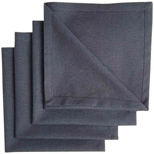 M&S Grey Cotton with Linen Napkins 4 per pack