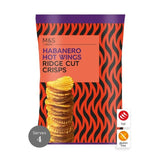 M&S Habanero Hot Wing Ridge Cut Crisps 135g