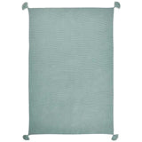 M&S Knitted Tassel Throw 1SIZE Duck Egg