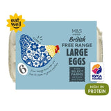 M&S Large Free Range Eggs 6 per pack