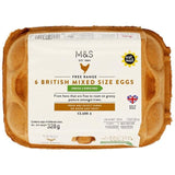M&S Omega 3 Free Range Mixed Size Eggs 6 per pack