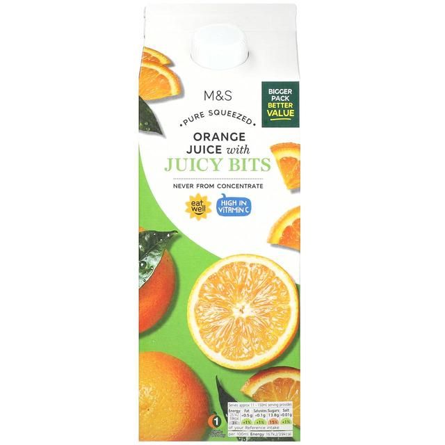 M&S Orange Juice with Bits 1.75L