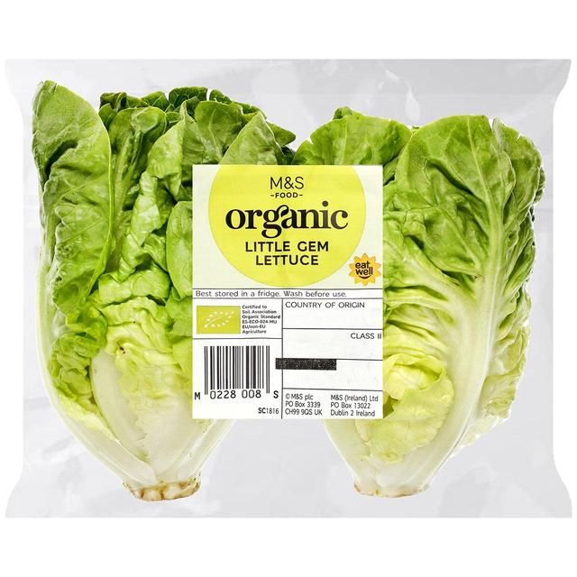 M&S Organic Little Gem Lettuce 2 per pack