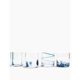 M&S Patterned Blue Mix Tumblers Set 4 per pack