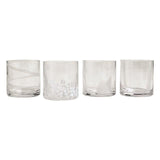 M&S Patterned White Tumblers Set 4 per pack