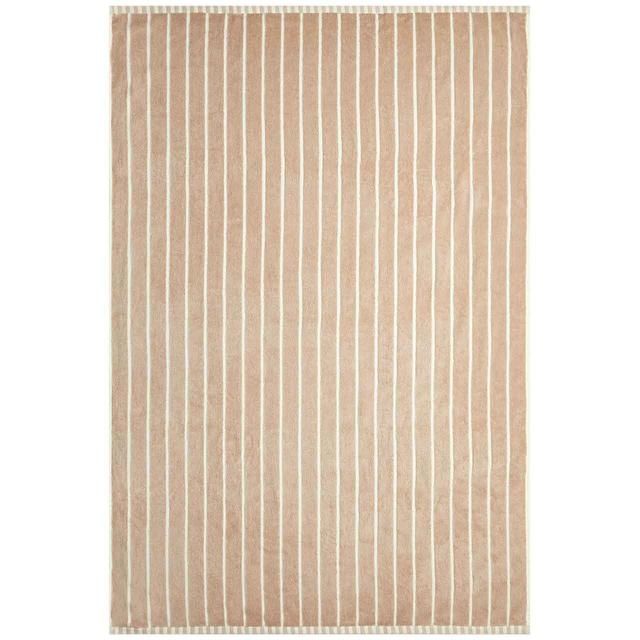 M&S Pure Cotton Carved Stripe Hand Towel Natural