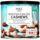 M&S Roasted & Salted Cashew Tin 300g GOODS M&S